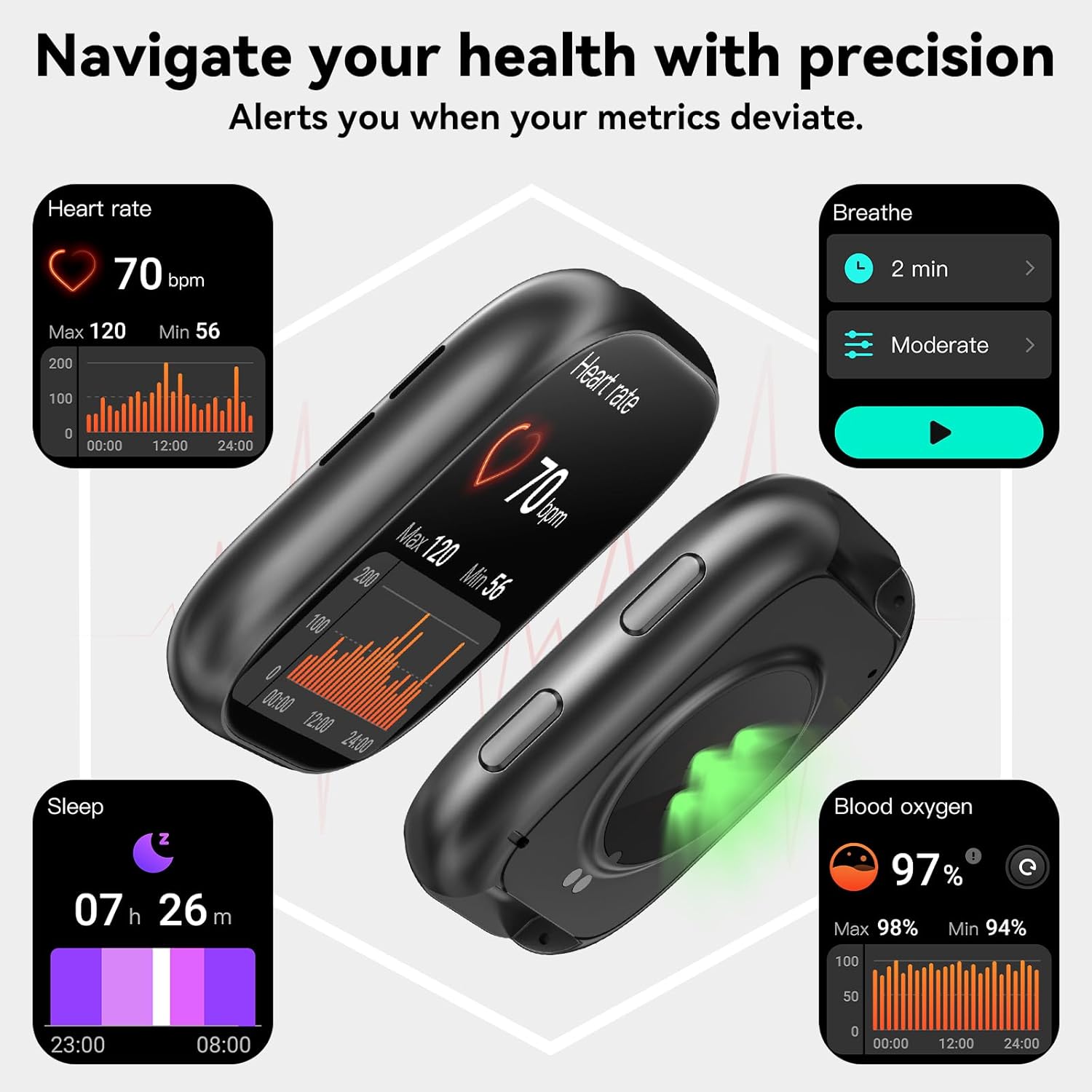 HD Smart Watch Bluetooth Call Fitness Tracker Heart Rate Sleep Monitor