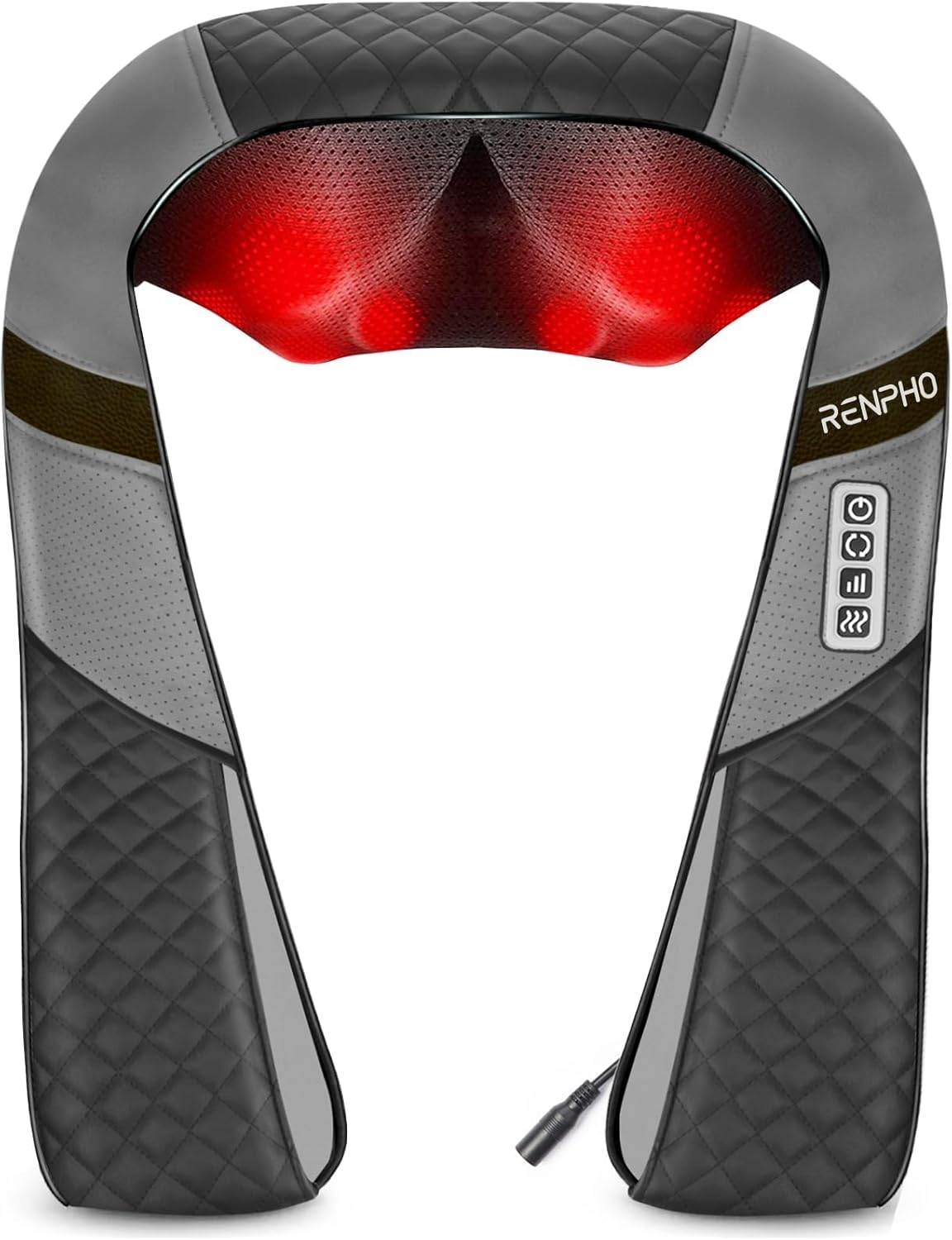 Shiatsu Neck Massager Heat Deep Tissue Kneading Shoulder Back