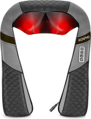 Shiatsu Neck Massager Heat Deep Tissue Kneading Shoulder Back