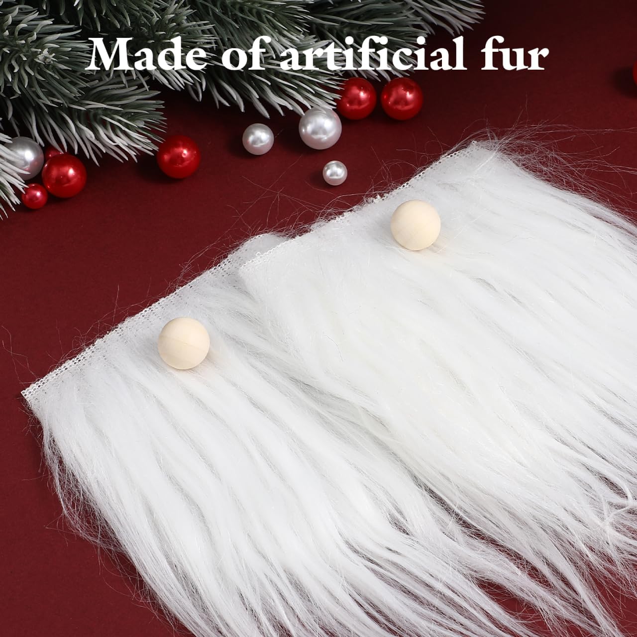 24PCS Gnome Beard Craft Kit Faux Fur DIY Christmas Set
