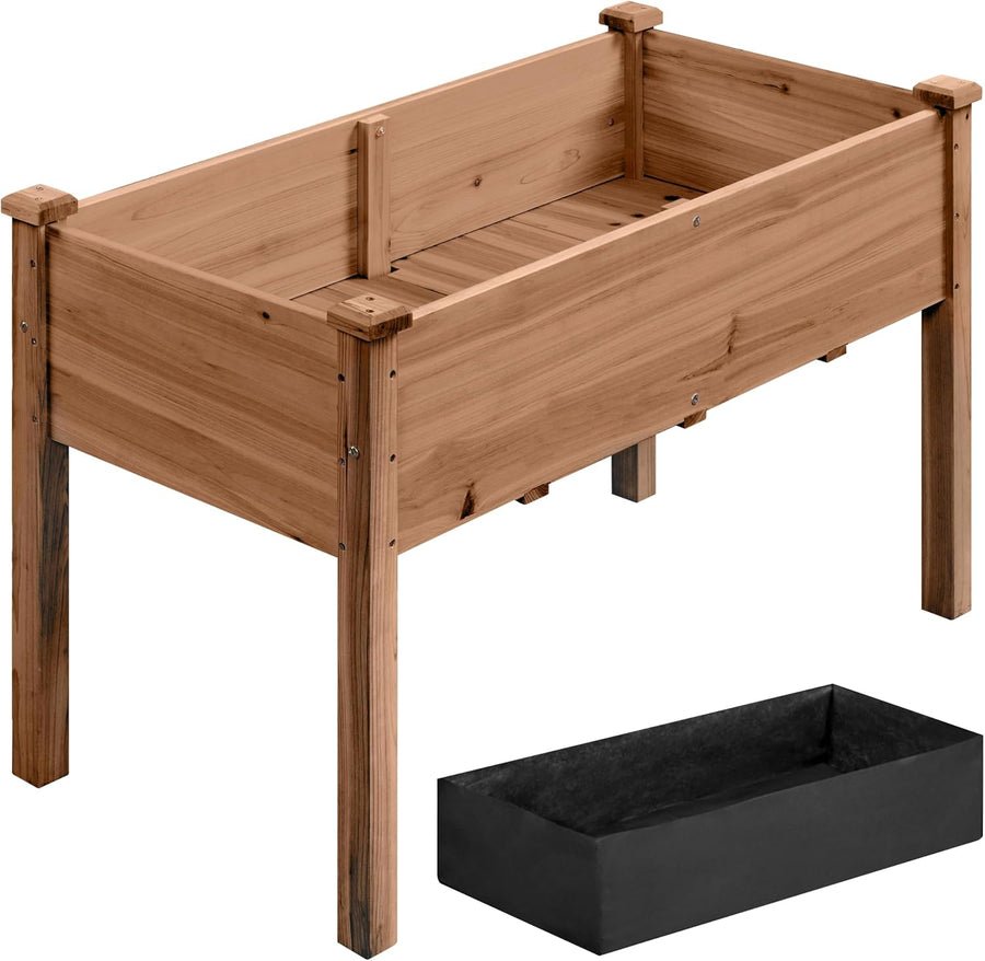 Raised Wooden Garden Bed Set of 2 Elevated Planter 120cm