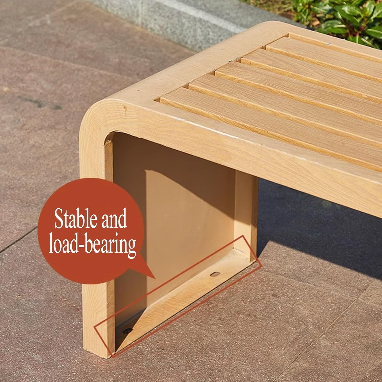 3 Seater Metal Garden Bench 1m Backless Outdoor Park Patio Seat