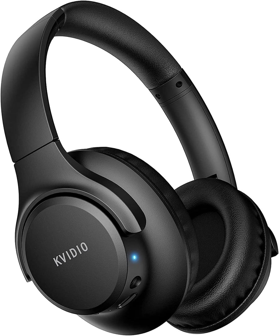 Black Bluetooth Over Ear Headphones 55H Playtime Foldable Deep Bass
