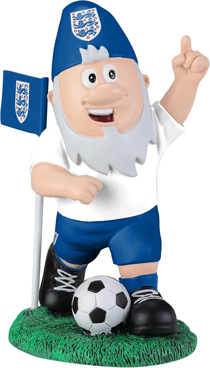 England Football Gnome Garden Ornament Corner Kick Decor