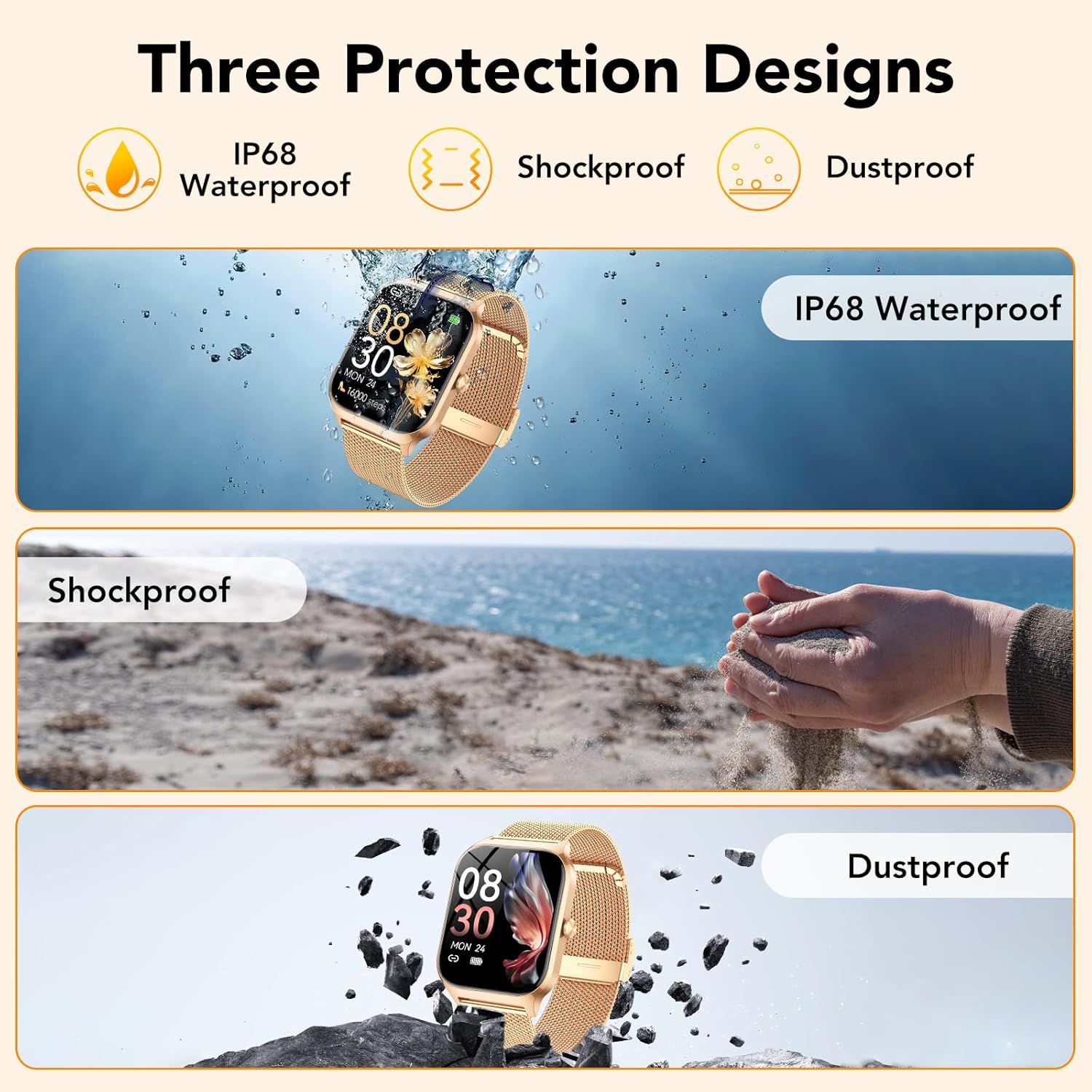 Women Smart Watch Call 120 Sports IP68 Tracker