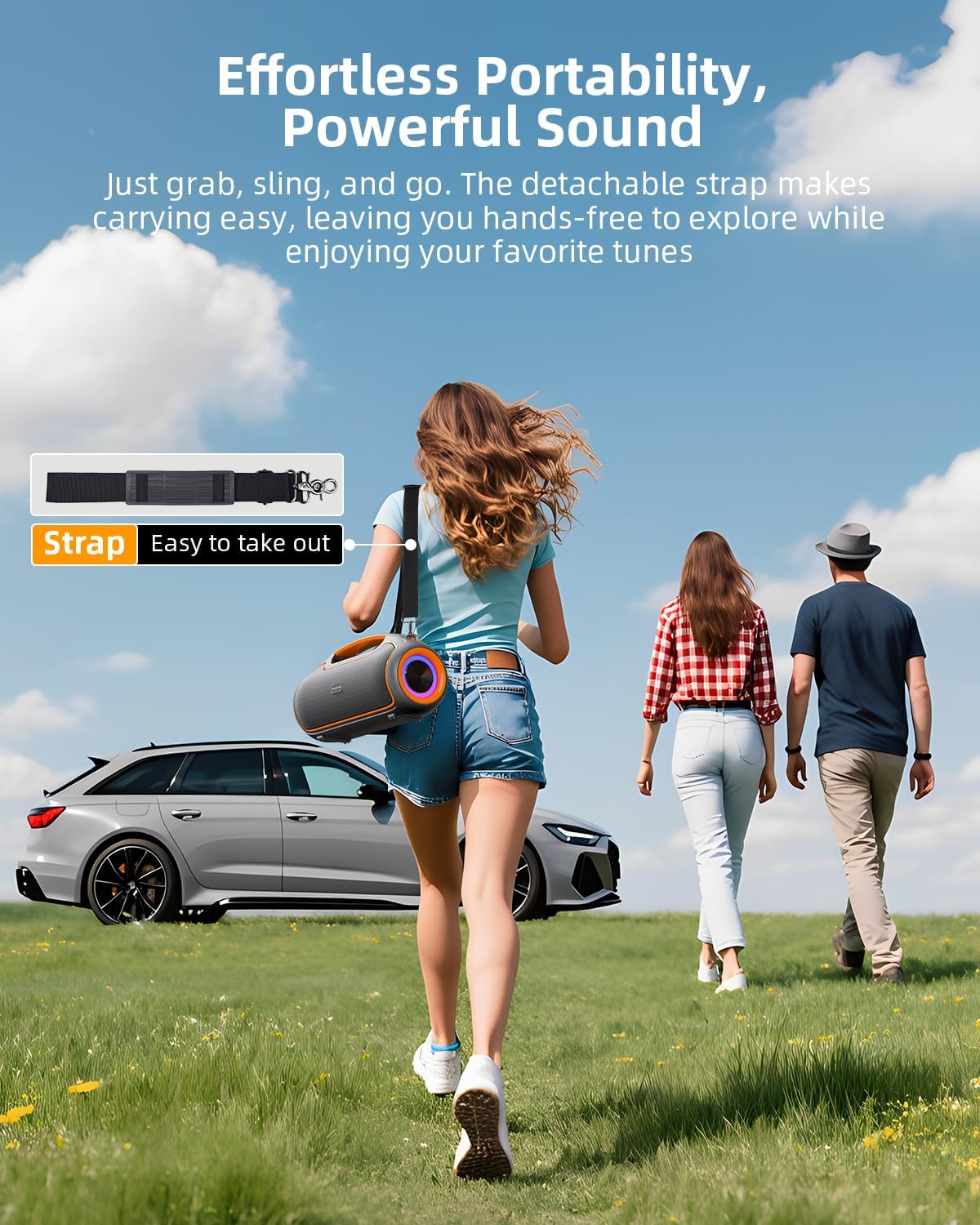 200W Portable Bluetooth Party Speaker Bass IP65 24H TWS