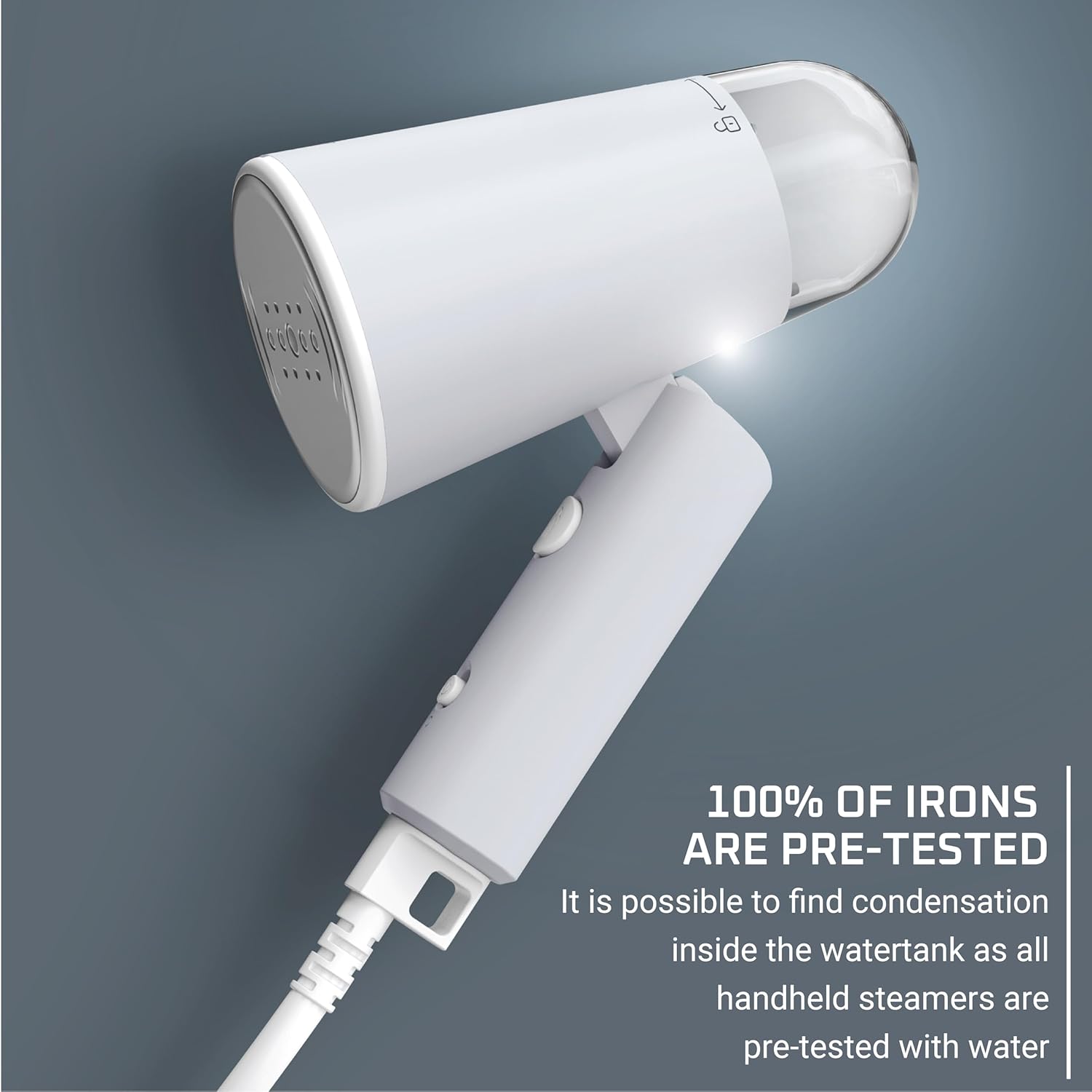 Travel Garment Steamer 1100W Foldable 25s Heat Portable
