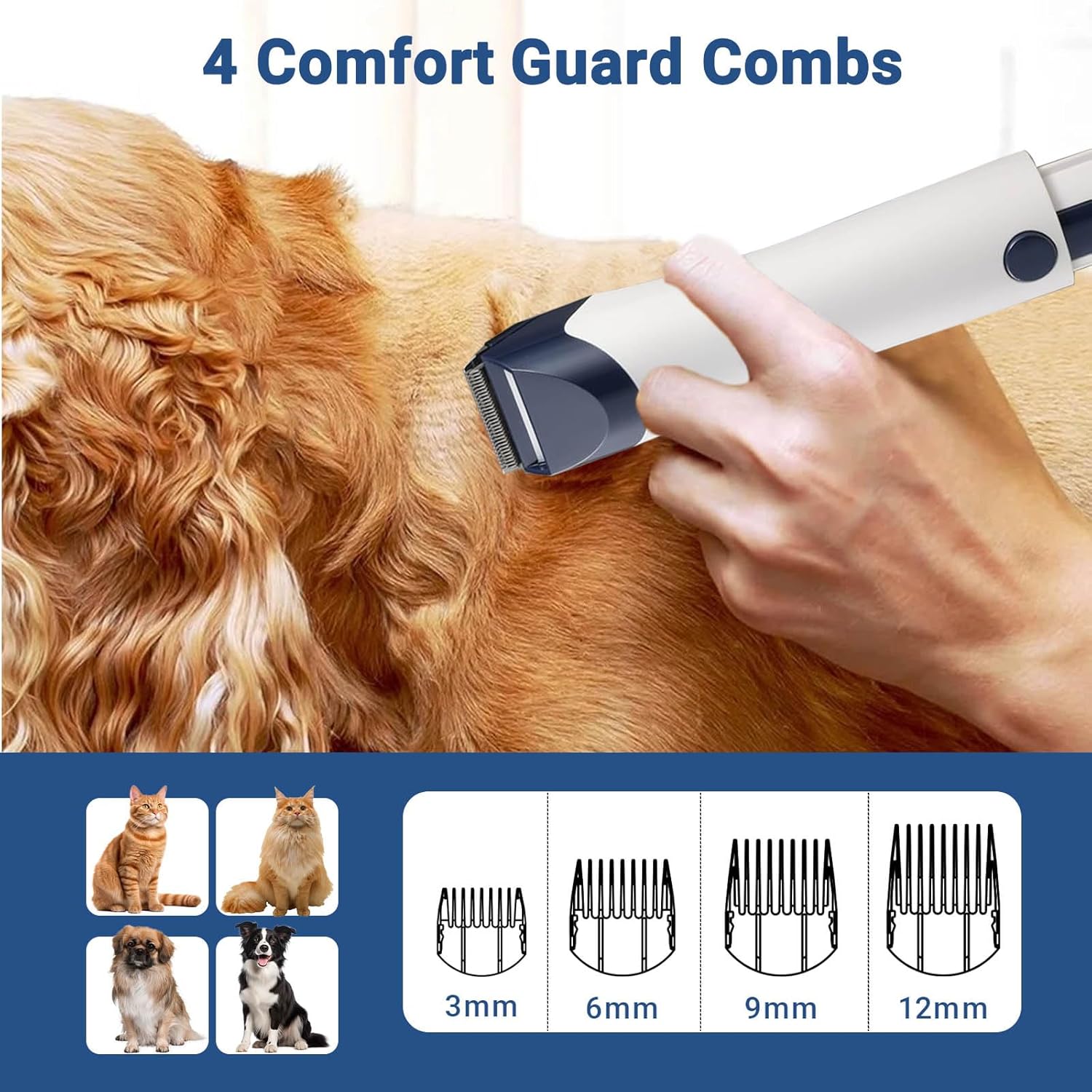 Pet Grooming Vacuum Kit 3 Suction Modes 2.1L Hair Remover