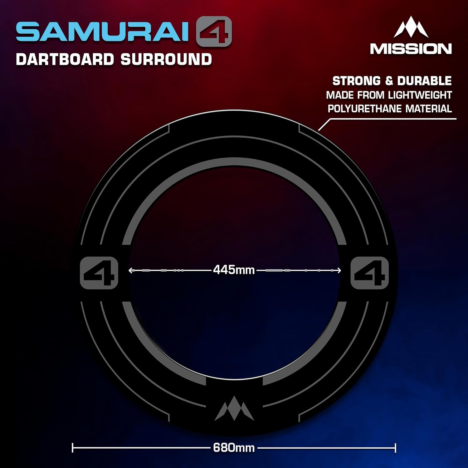 Dartboard Surround 68cm EVA Foam Wall Protector Pro Durable