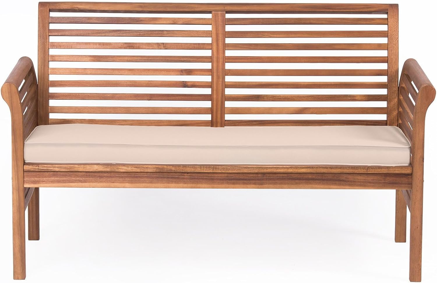 2 Seater Wooden Garden Sofa Bench with Cushions Patio Lounge Seat