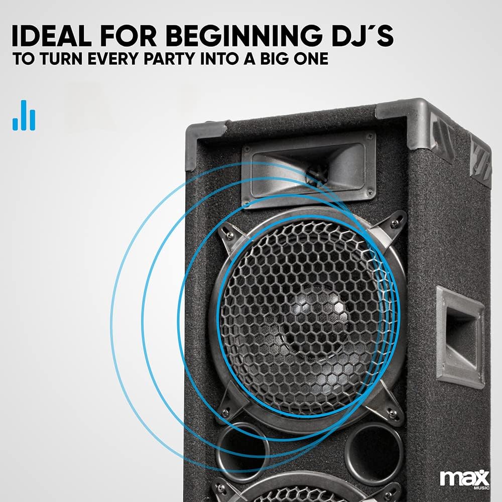 Dual 8 Inch DJ PA Speakers Pair 1600W Passive Karaoke Party Sound