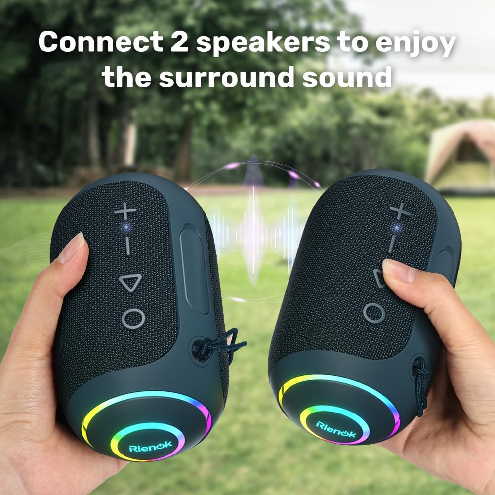 Mini Bluetooth Speaker Waterproof IPX7 Portable Bass 10H Play