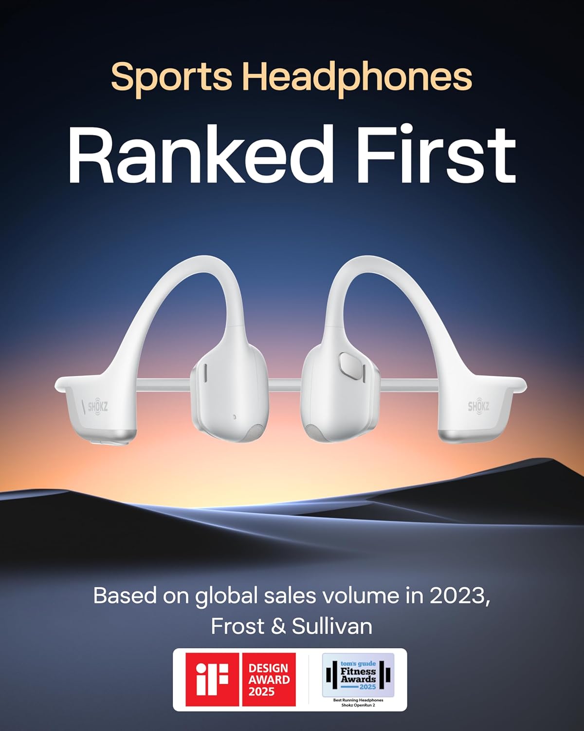 Open Ear Bone Conduction Headphones Bluetooth 12H Waterproof