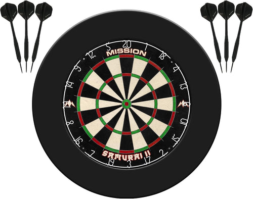 Dart Board Home Set Cabinet or Surround 2 Darts Steel Tip Kit