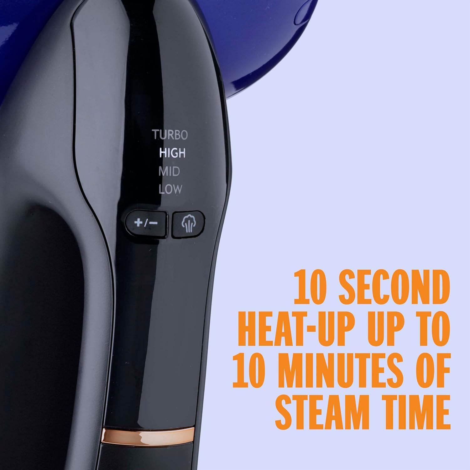 Handheld Garment Steamer 1840W 10s Heat 2in1 Iron 250ml