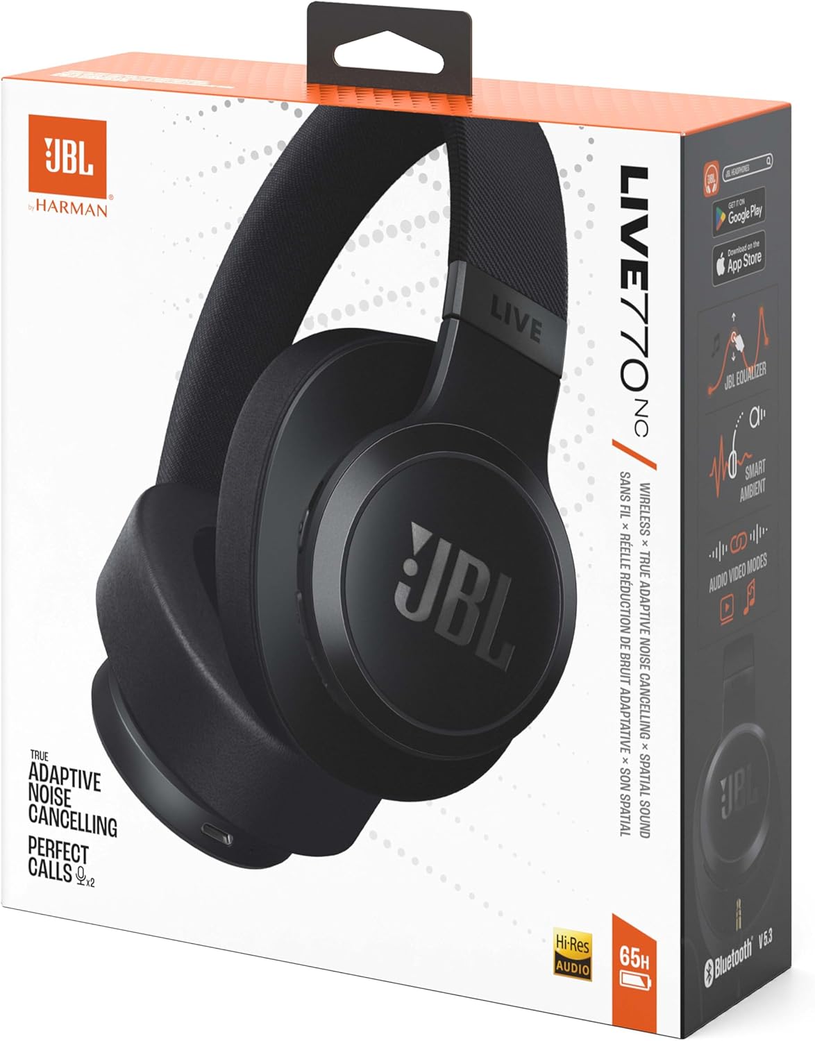 Wireless Bluetooth Noise Cancelling Headphones 65H Playtime Bass