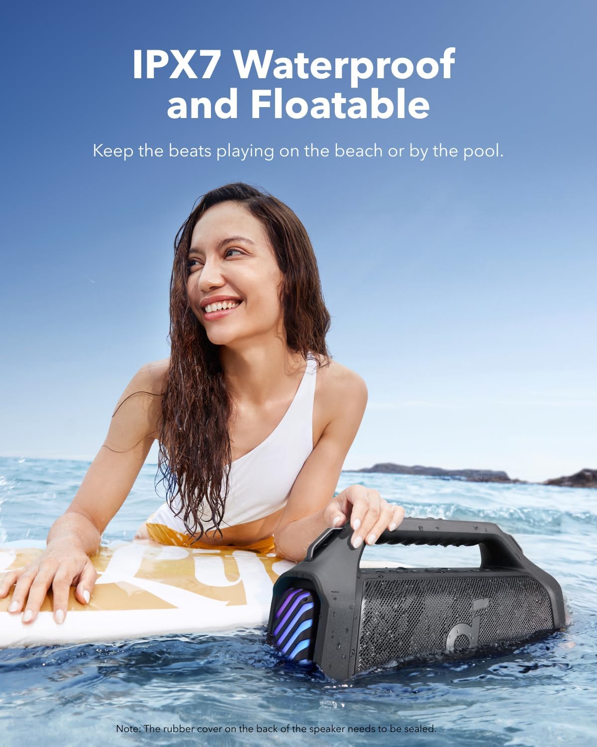 140W Portable Bluetooth Speaker Waterproof Bass RGB 20H