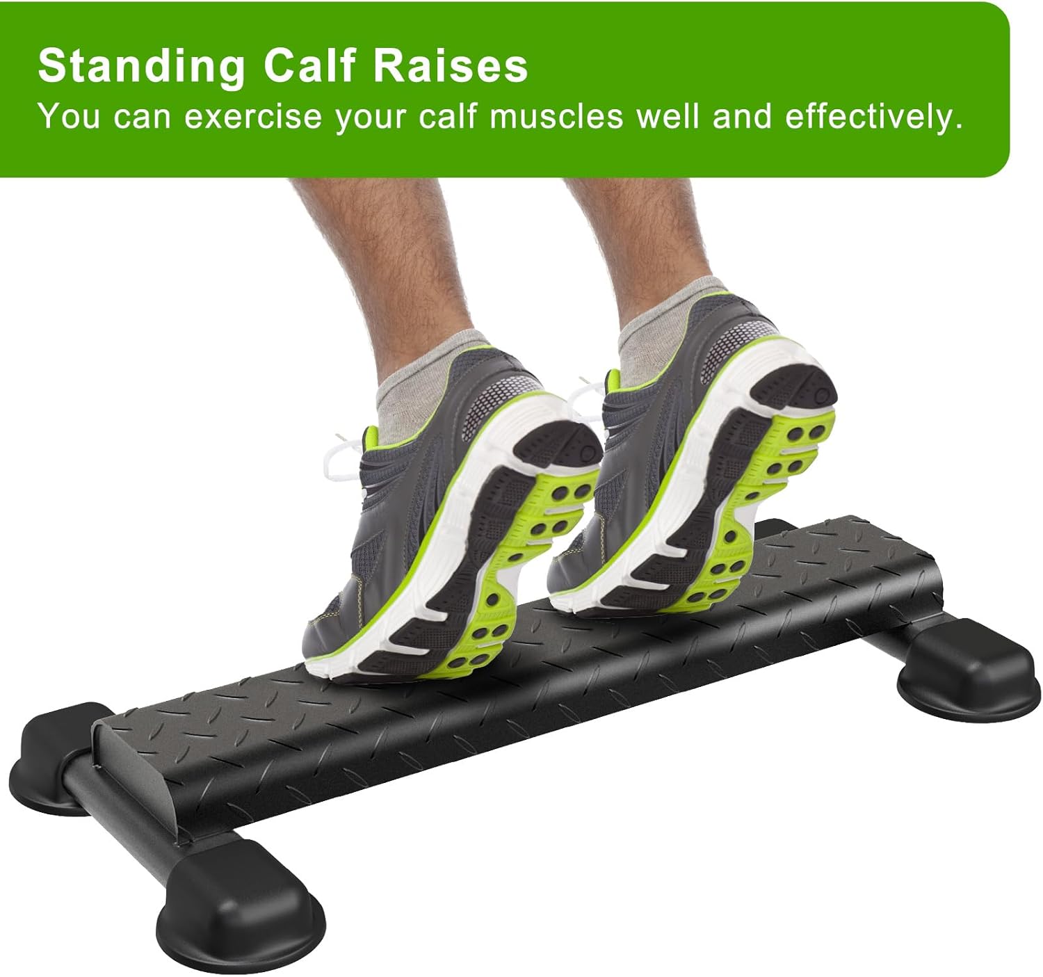 Calf Raise Block Bar Anti-Slip Steel Calf Trainer Squat Stretch