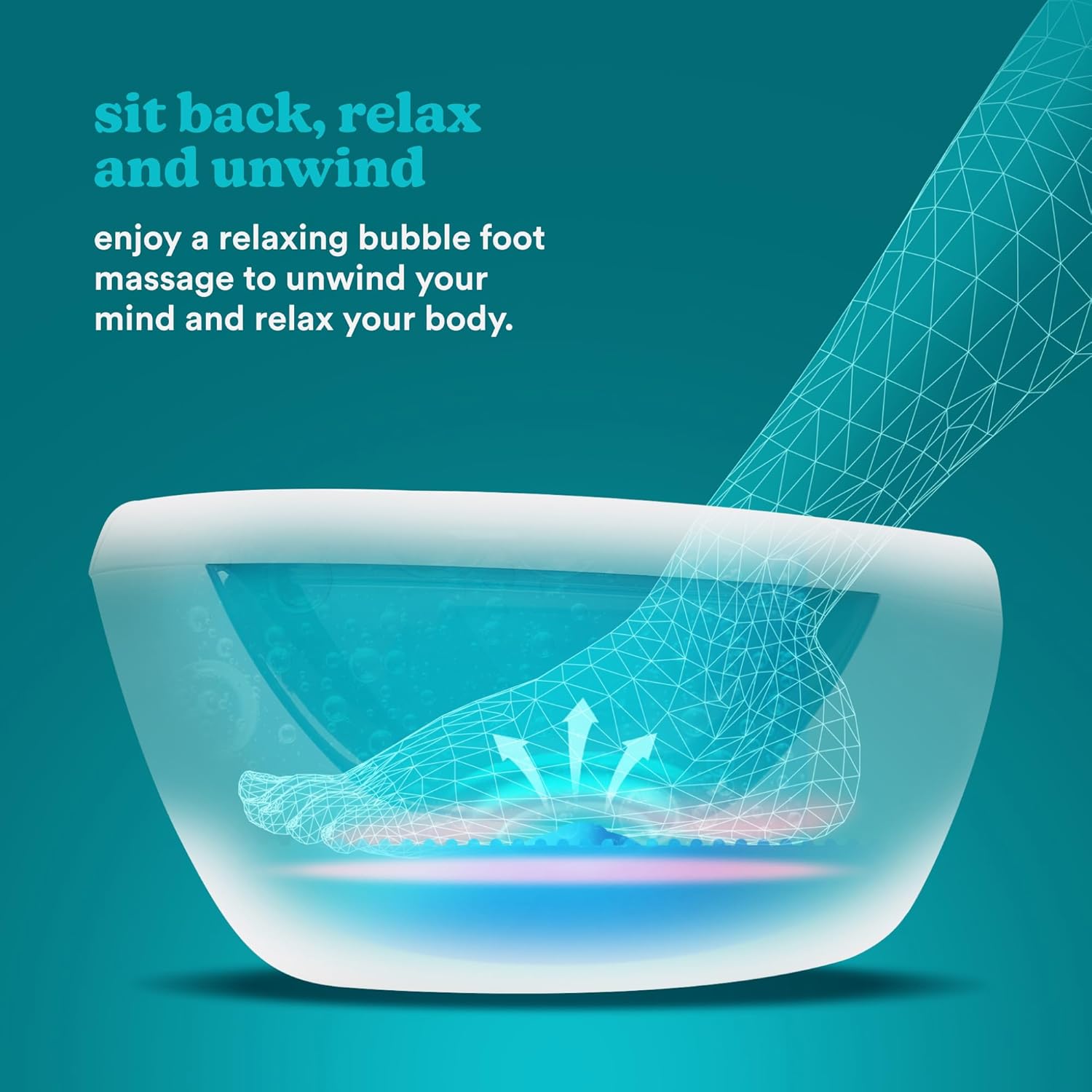 Foot Spa Massager Heat Bubble ACU Nodes Relax Foot Bath Pain Relief