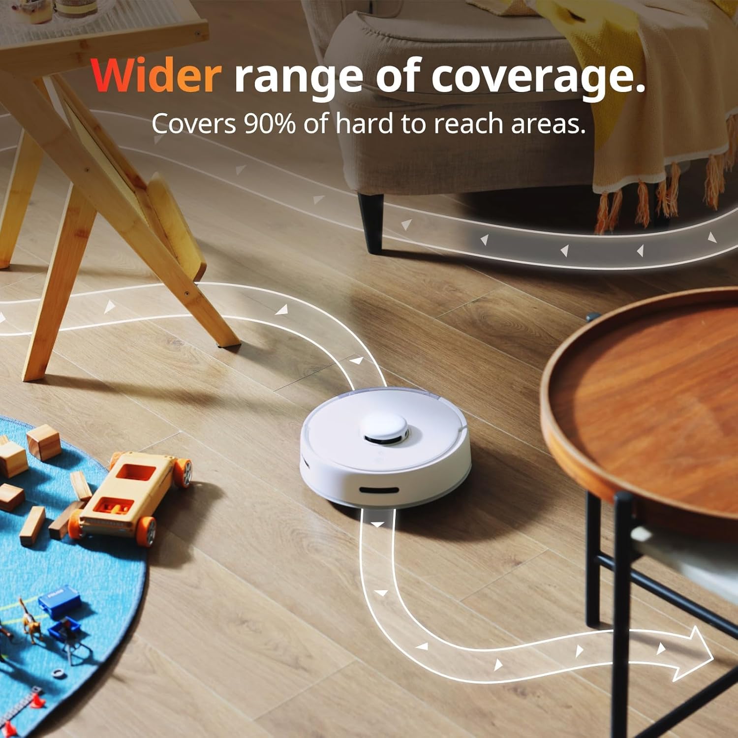 Mini Robot Vacuum Self Empty LiDAR Mapping Quiet Smart Clean