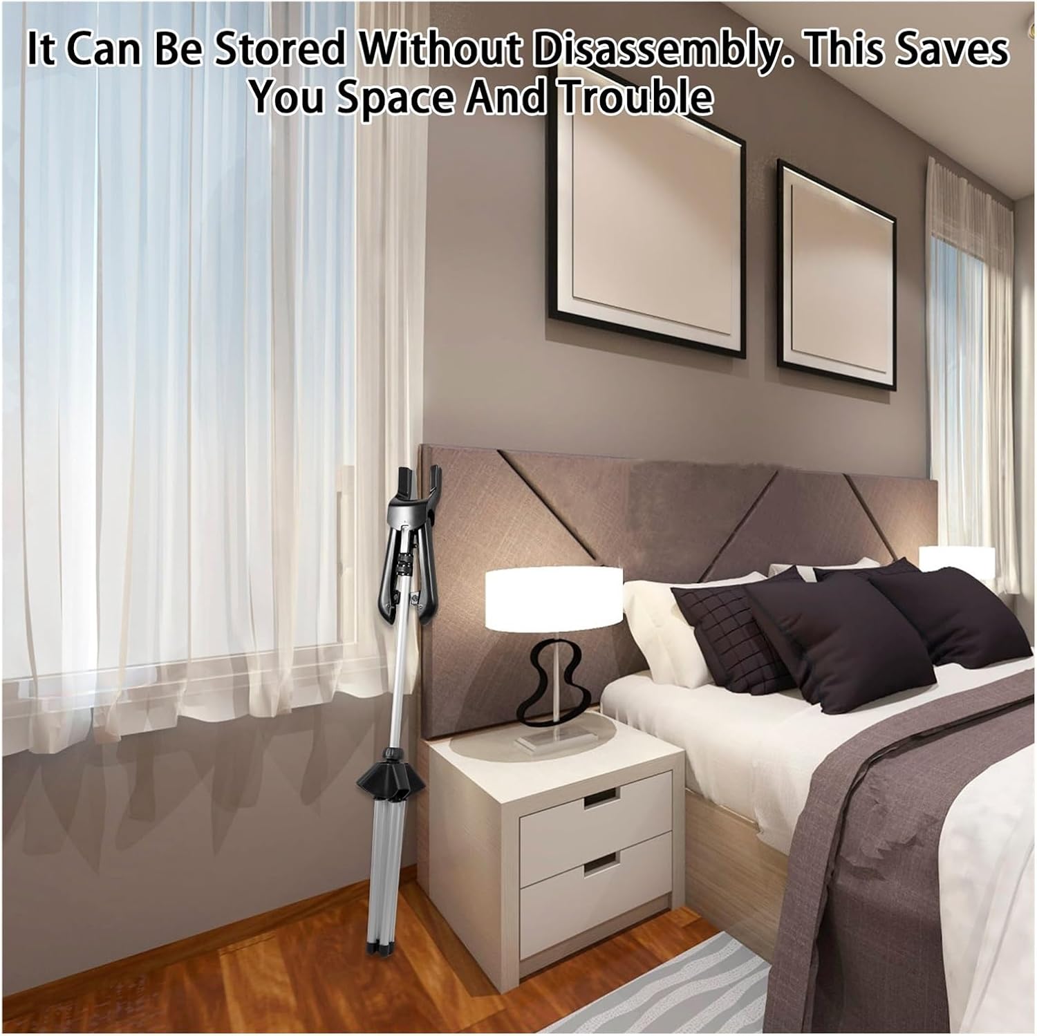 Telescopic Clothes Steamer Stand Adjustable Foldable Garment Rack