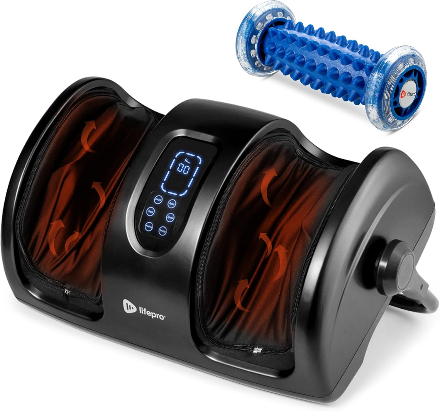 Shiatsu Foot & Calf Massager Heat Reflexology Roller Pain Relief