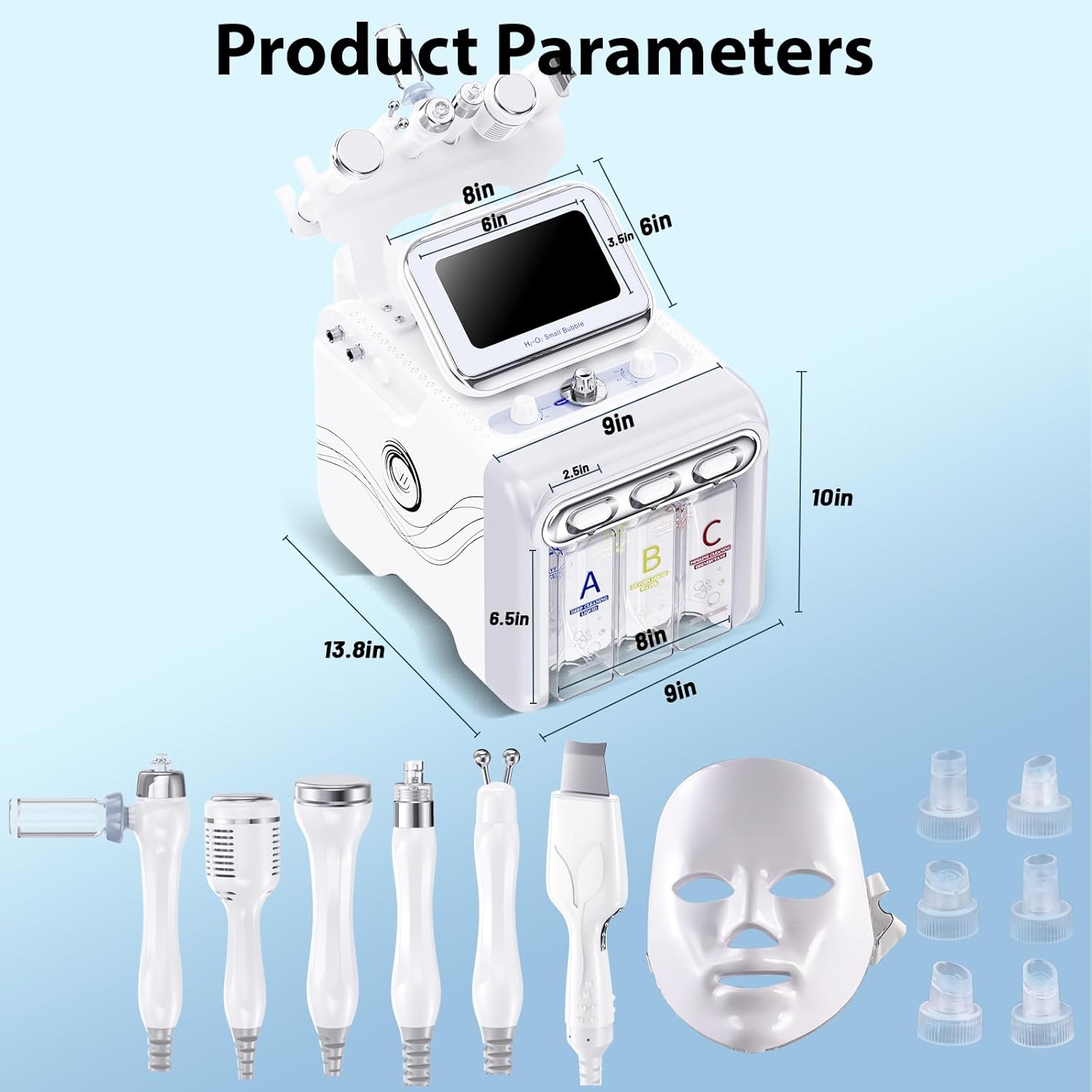 7 in 1 Hydrogen Facial Beauty Machine Hydrodermabrasion LED