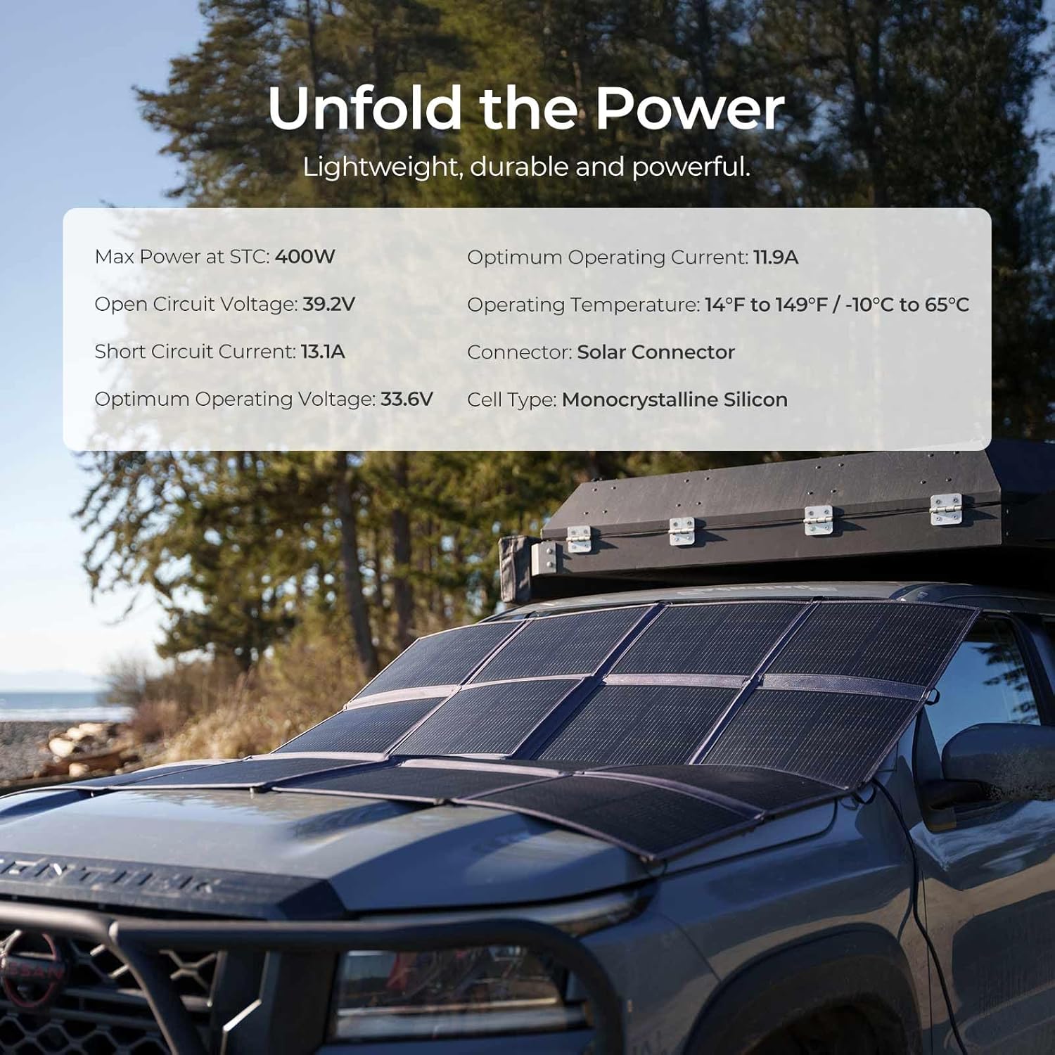 400W Foldable Solar Blanket 25 Efficiency RV Camping