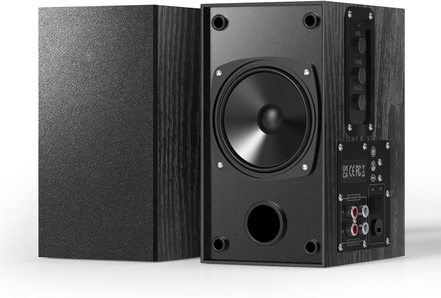 Active Bookshelf Speakers 60W Stereo 4in Woofer PC TV RCA