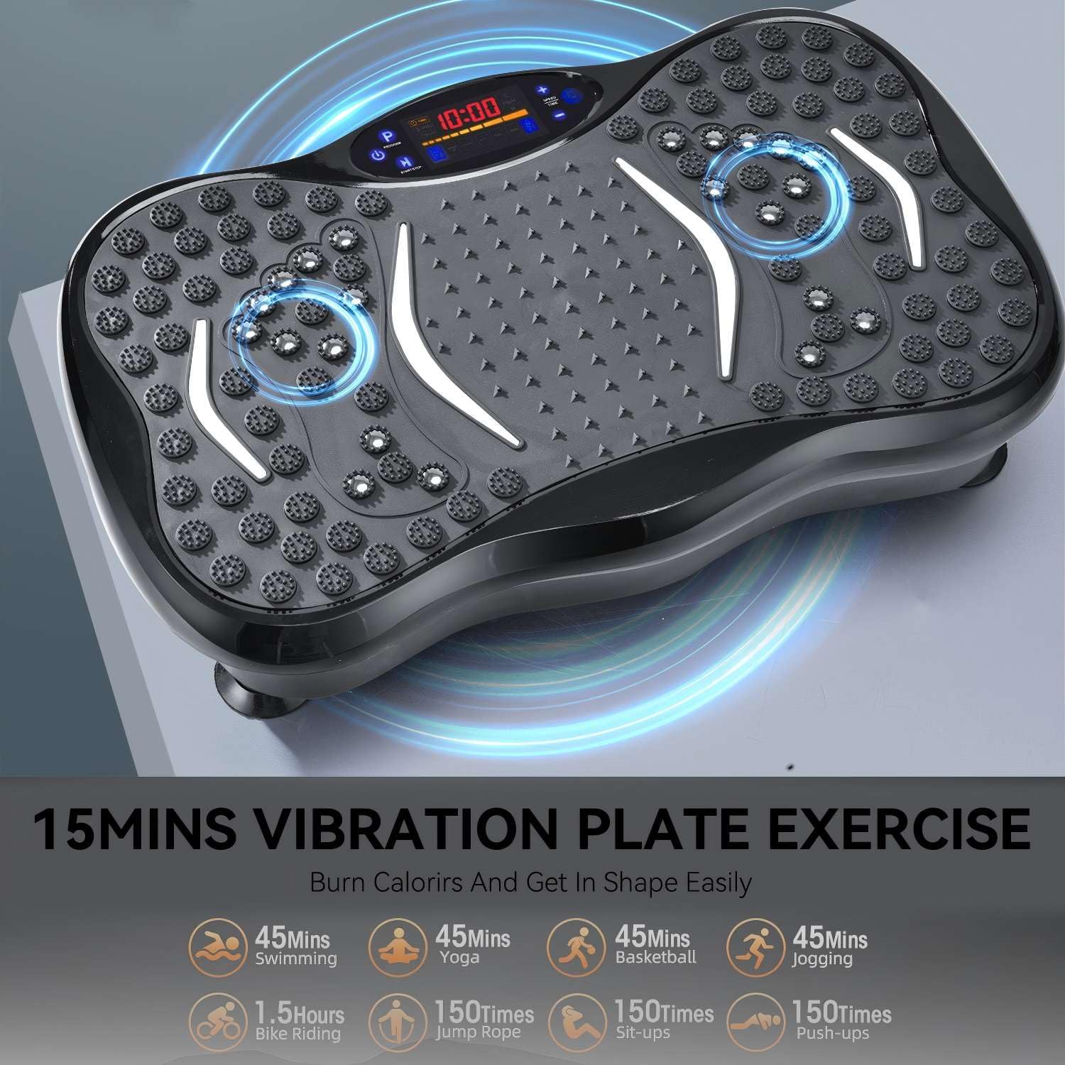 Vibration Plate Exercise Machine 120 Speed Whole Body Fitness Platform