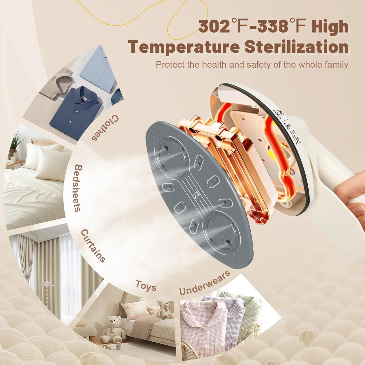 Professional Standing Garment Steamer 1500W 1.6L Fast Heat 25s