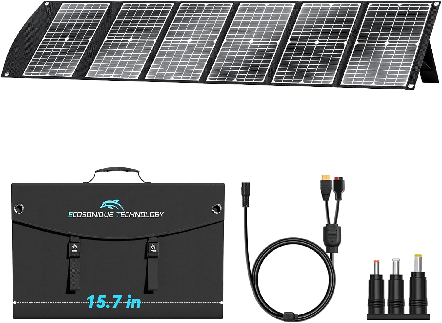 100W Foldable Solar Panel USB C DC Camping Charger