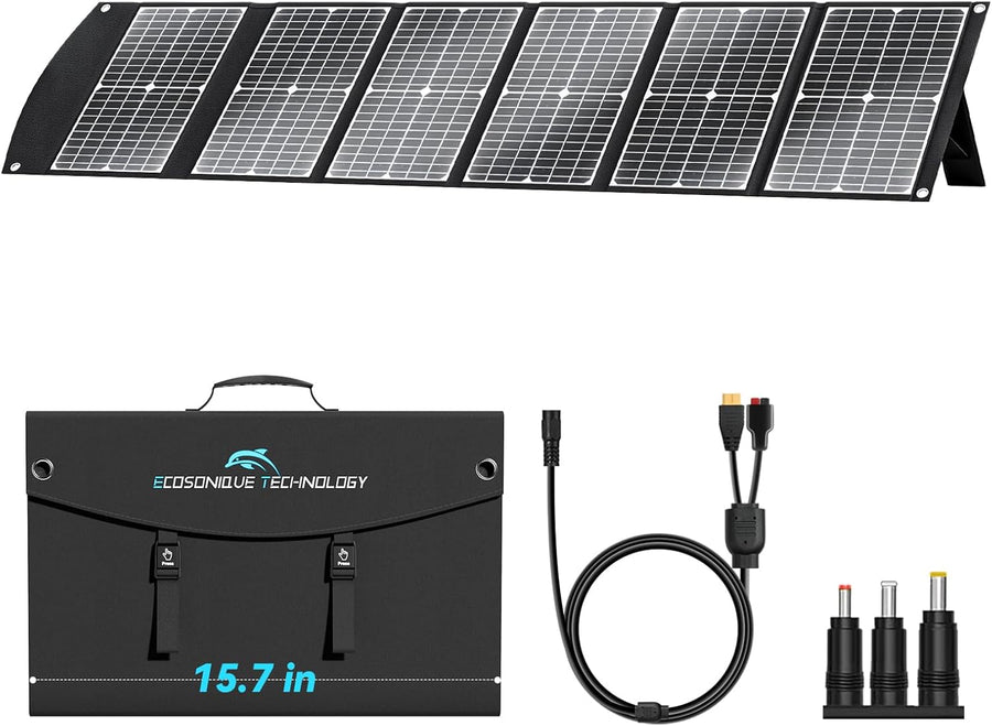 100W Foldable Solar Panel USB C DC Camping Charger