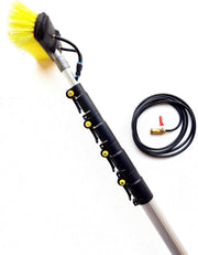 24FT Water Fed Window Cleaning Pole Solar Panel Brush Kit