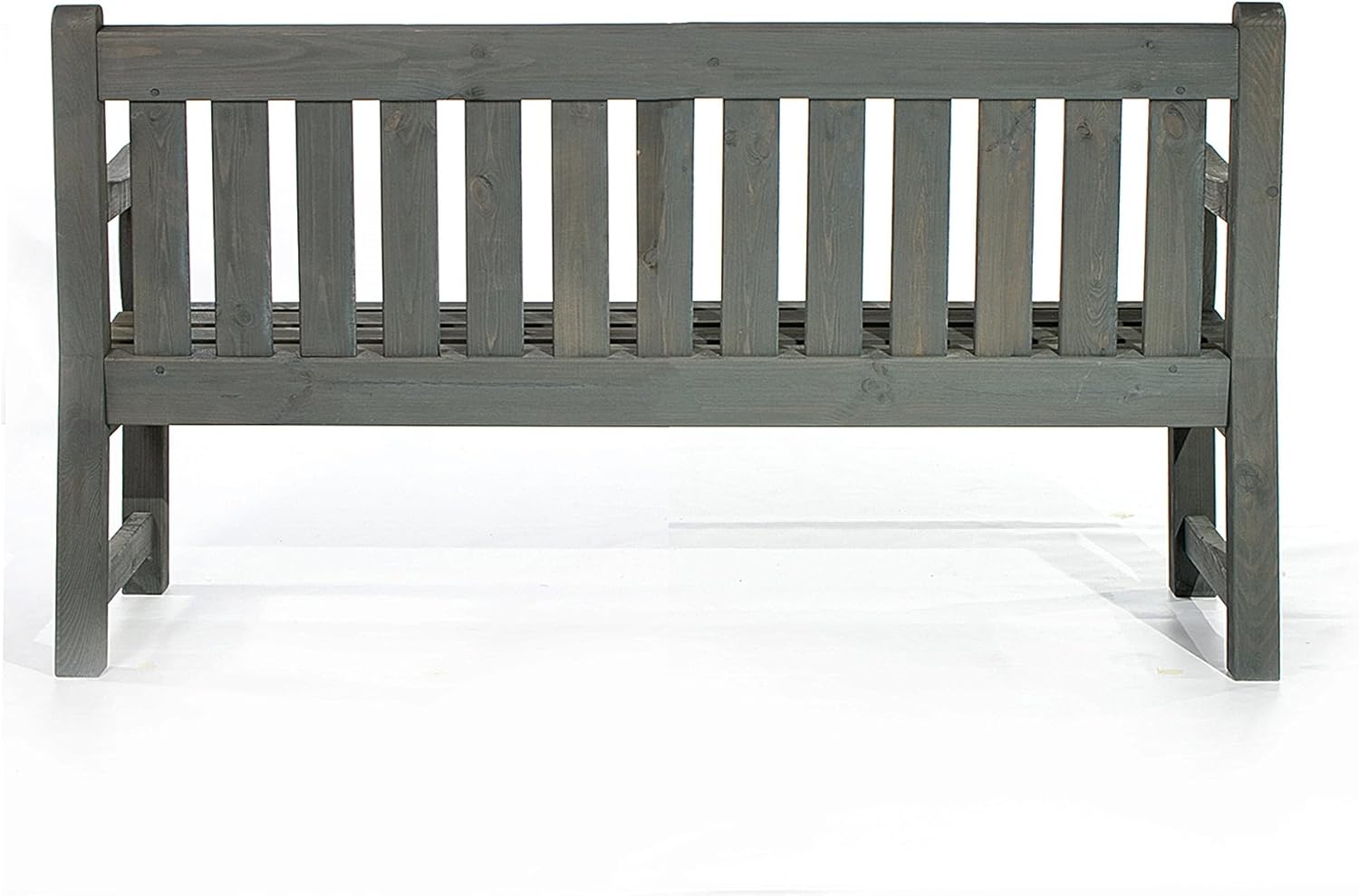 150cm Wooden Garden Bench 3 Seater Heavy Duty Patio Park Seat Dark Grey