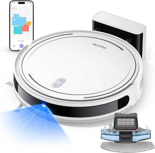 Robot Vacuum Mop 5000Pa Ultra Thin LiDAR Smart Mapping App Control