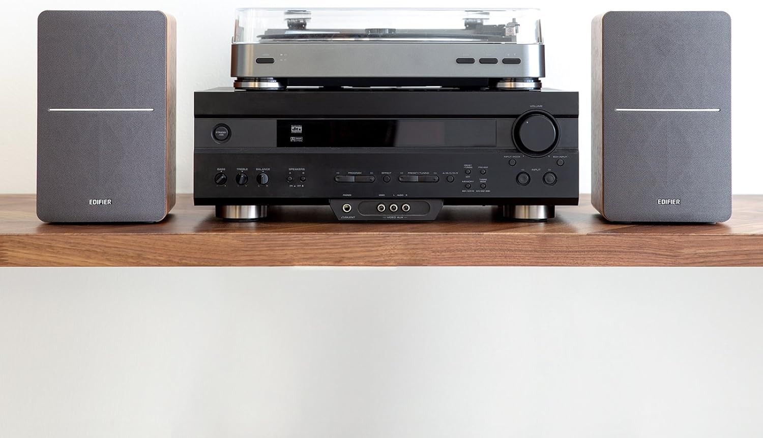 Passive Bookshelf Speakers Pair 2 Way Wall Mount HiFi Audio