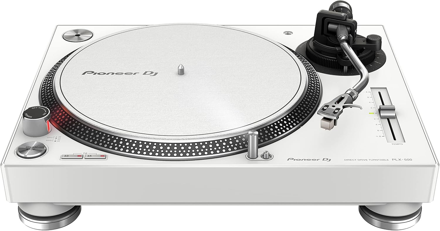 White Direct Drive DJ Turntable USB Recording
