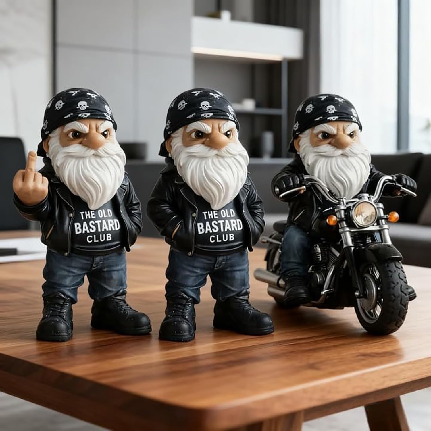 Funny Middle Finger Gnome Statue Sarcastic Desk Decor Gift