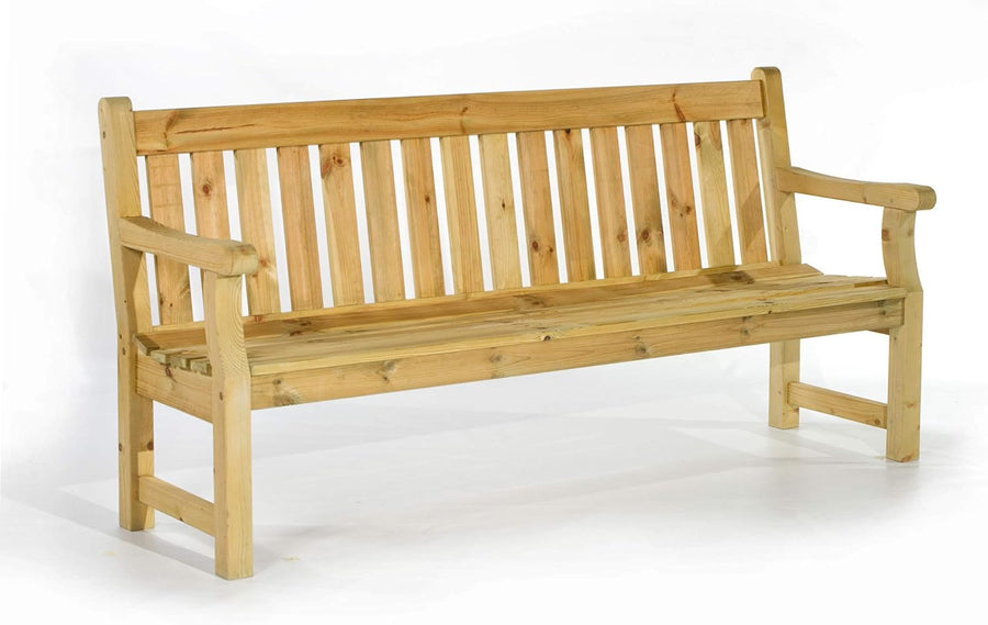 Wooden Garden Bench 183cm 4 Seater Pine Outdoor Park Patio Bench