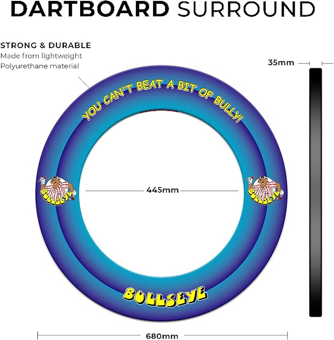 Dartboard Surround Ring Wall Protector 68cm Heavy Duty Blue