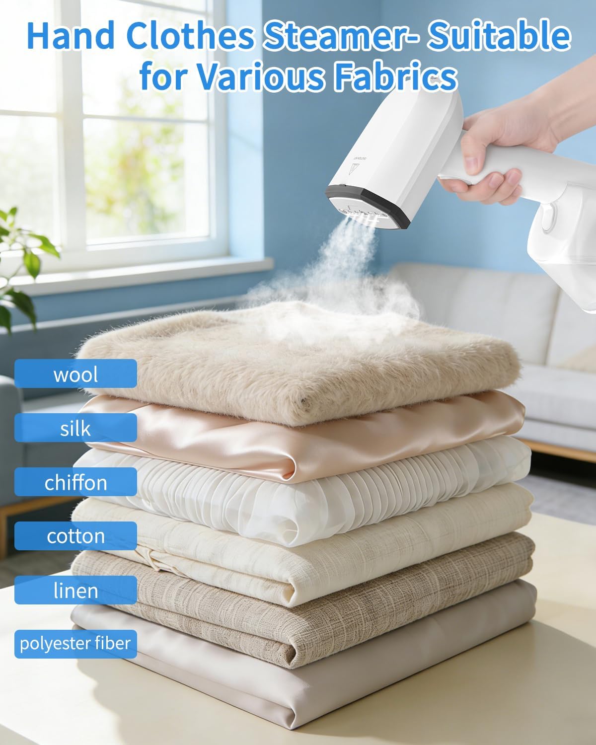 Handheld Clothes Steamer 1500W Fast Heat 280ml Tank Portable