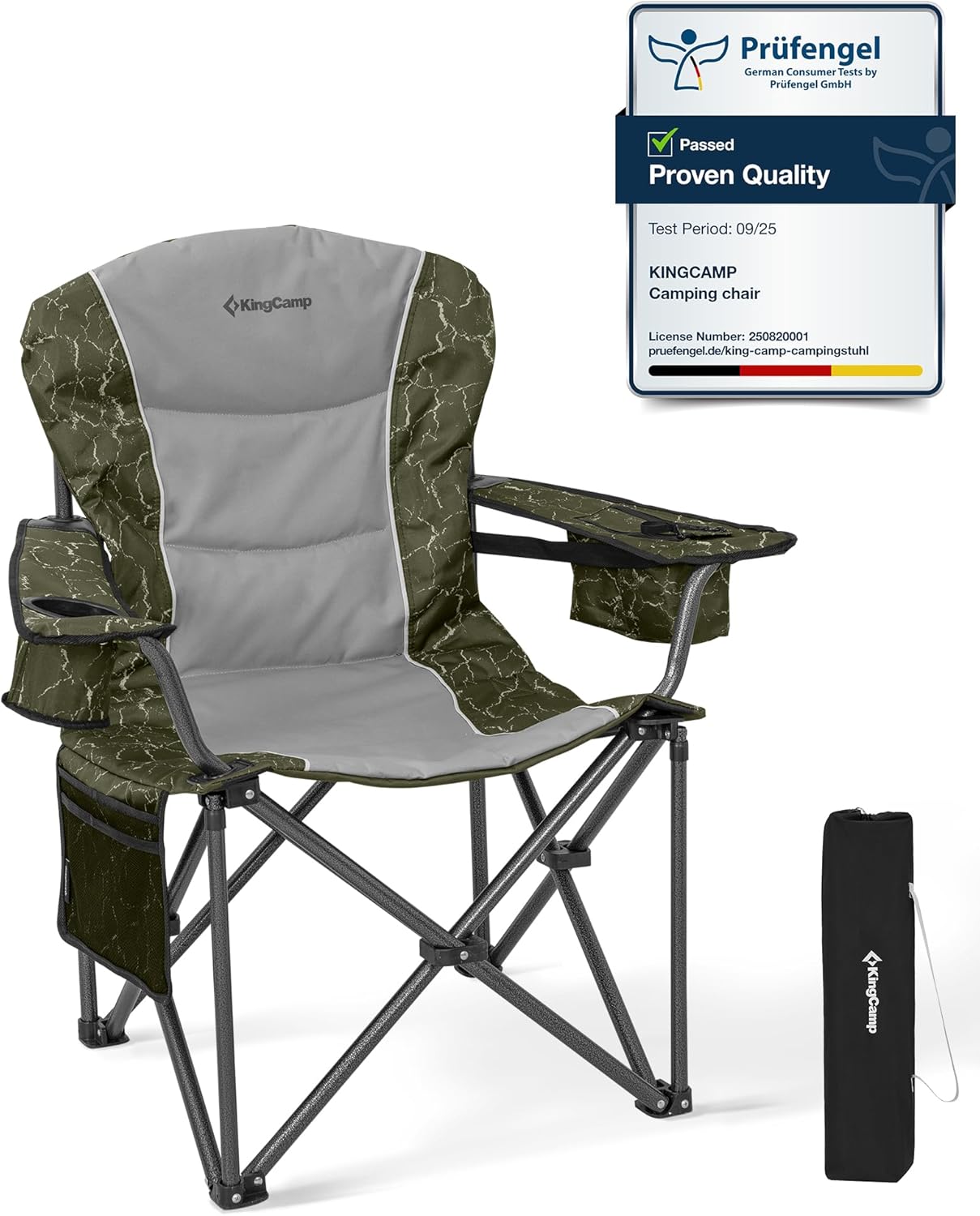 Oversized Camping Chair 205KG Cooler Green