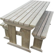 6 Seater Wooden Picnic Table Bench Set 5ft Garden Dining