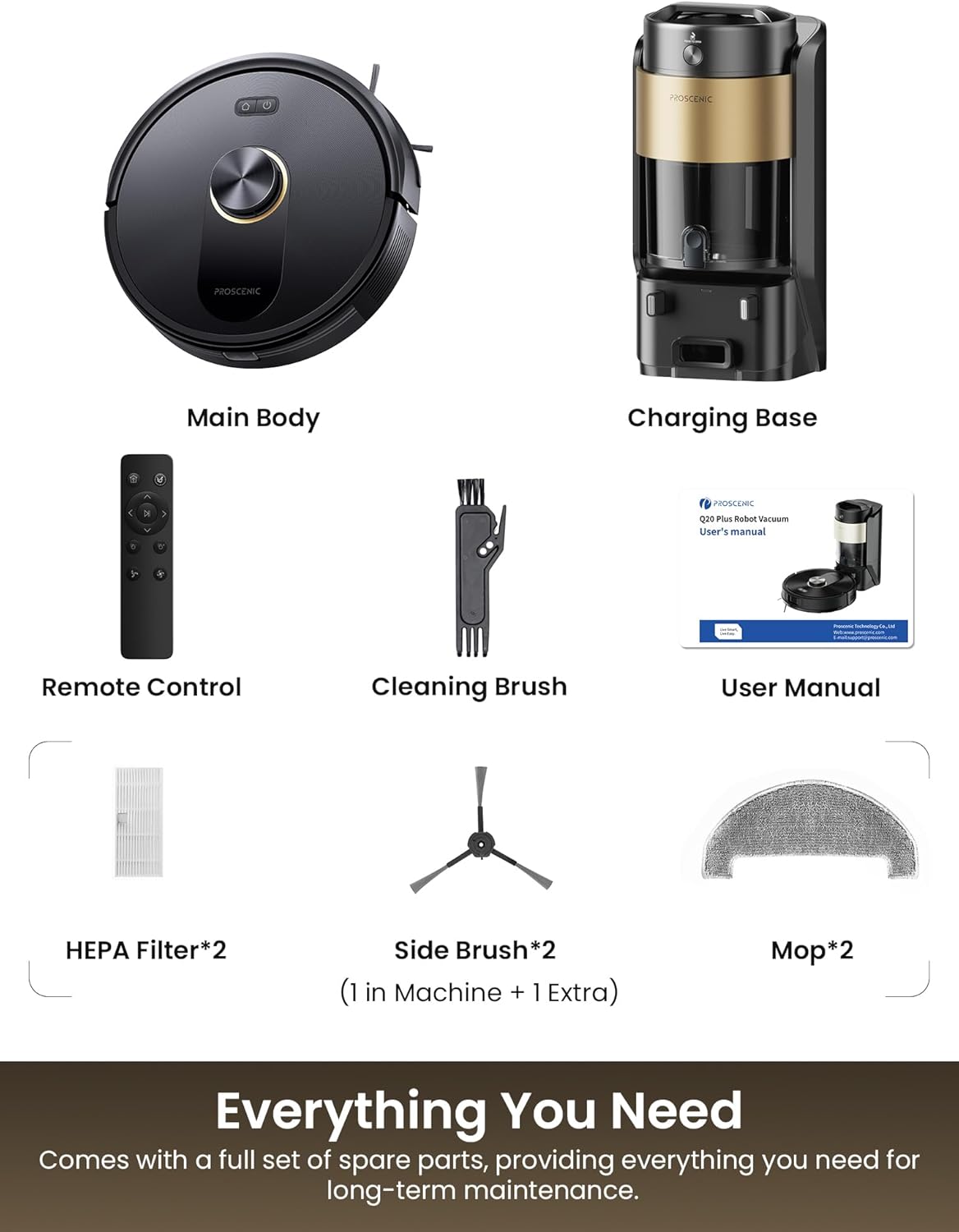 Robot Vacuum Mop 10000Pa Self Empty Bagless LiDAR 200Min