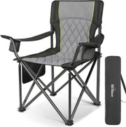 Heavy Duty King Kong Camping Chair 800LB Foldable Black
