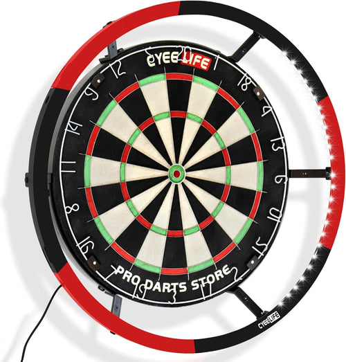360 Dart Board LED Light Color Changing 6 Panel Shadow Free