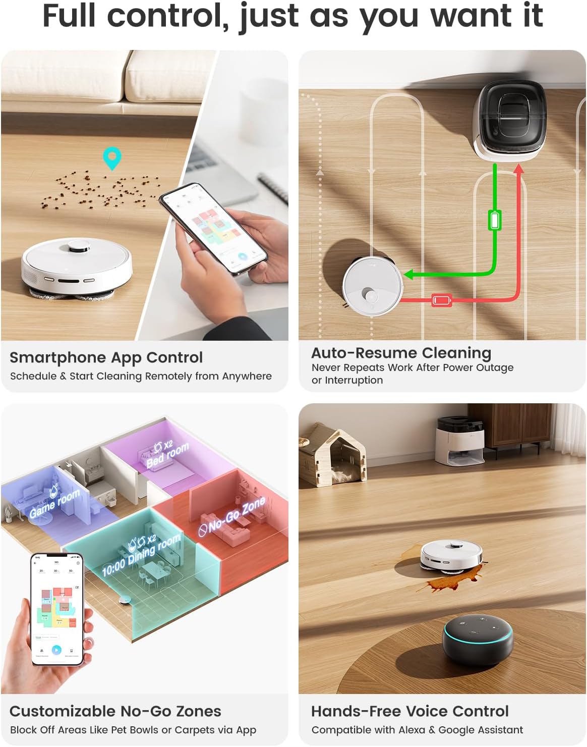 Robot Vacuum Mop Self Empty 12000Pa Auto Wash LiDAR WiFi