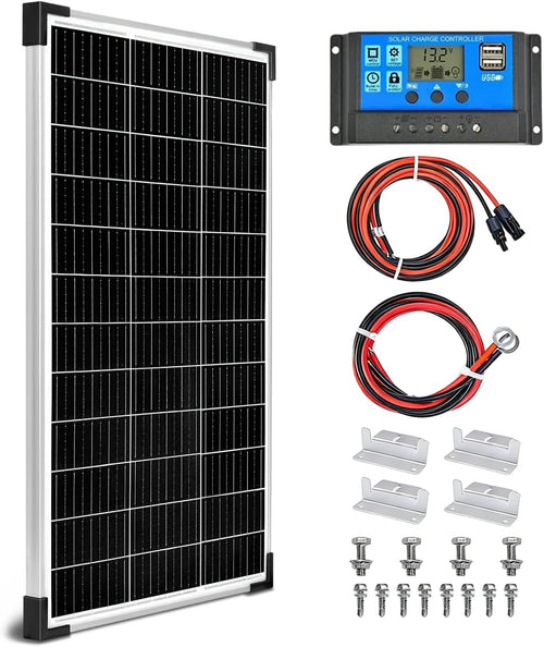 100W Solar Panel Kit 12V Battery Charger 20A Controller RV
