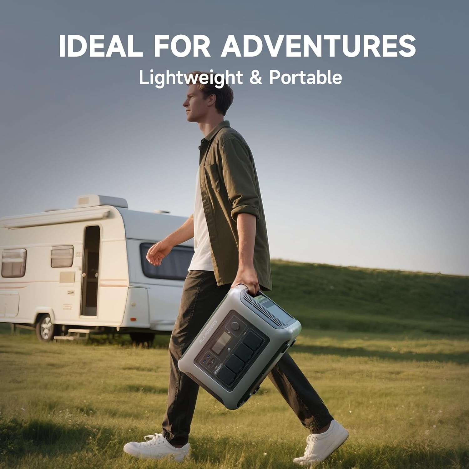 1600W Portable Power Station 1056Wh With 100W Solar Panel
